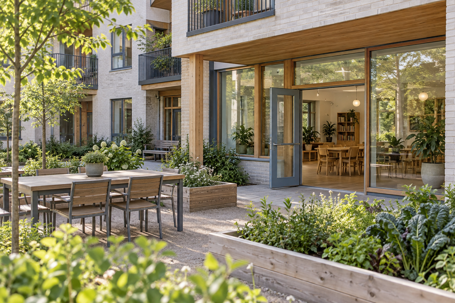 Jardin partagé et salle communautaire